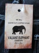 VALIANT ELEPHANT/BLACK DENIM PAINTER PANTS