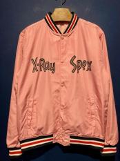 EDWARD LOW ”X-Ray Spex” Stadium Jacket (PINK)
