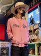 EDWARD LOW ”X-Ray Spex” Stadium Jacket (PINK)