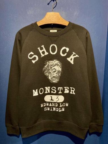 EDWARD LOW ”SHOCK MONSTER” SWEAT (BLACK)