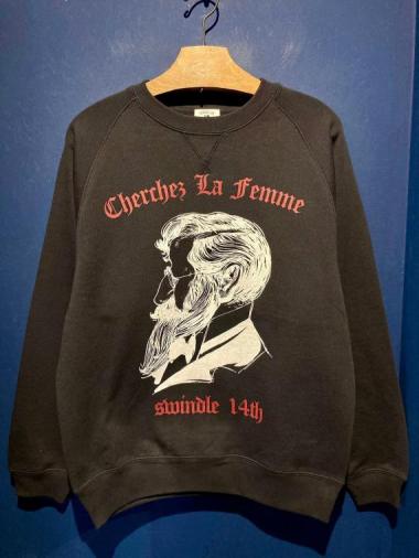 EDWARD LOW ”Cherchez La Femme"  SWEAT (NVY)