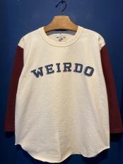 WEIRDO / WRD SCHOOL - TWO TONE T-SHIRTS (BURGUNDY)