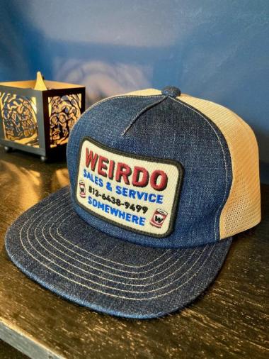 WEIRDO / LIVING DEAD - DENIM TRUCKER CAP (INDIGO)