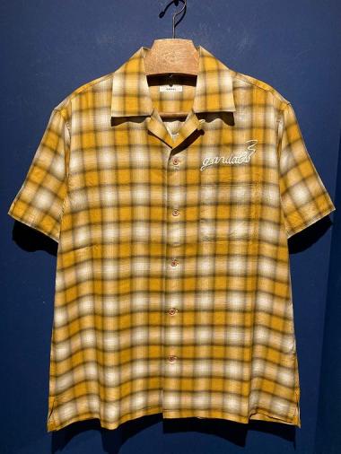 GAVIAL / s/s open collar shirts (yellow)