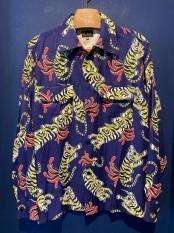 The Groovin High / Rayon L/S Shirt (Tiger・NAVY)