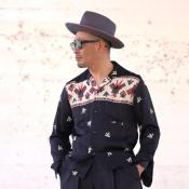 【予約】The Groovin High/ 50s L/S Shirt - Thunderbird