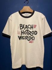 WEIRDO/HOTROD BEACH - S/S RINGER T-SH (BLACK)