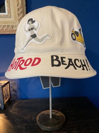 WEIRDO / HOTROD BEACH - SAILOR HAT (IVORY)