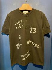 WEIRDO / SLAVES - S/S HENRY T-SHIRTS (BLACK)