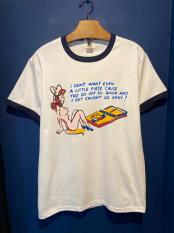 EDWARD LOW ”Mousetrap” Ringer Tee (WHITE×NAVY)