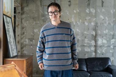 【予約商品】GAVIAL / V-neck border knit