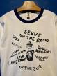 EDWARD LOW ”IN THE JUG" Ringer Tee (WHITE×NAVY)