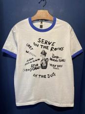 EDWARD LOW ”IN THE JUG" Ringer Tee (WHITE×BLUE)