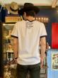 EDWARD LOW ”IN THE JUG" Ringer Tee (WHITE×NAVY)