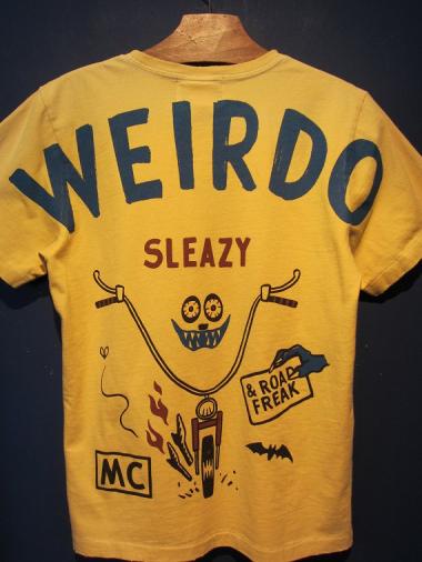 WEIRDO  ROAD FREAK SLEAZY - S/S T-SHIRTS (MUSTARD)