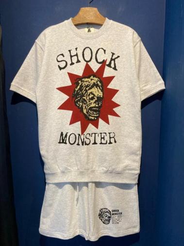 EDWARD LOW ”SHOCK" S/S SWEAT & SHORTS (ASH GRAY)