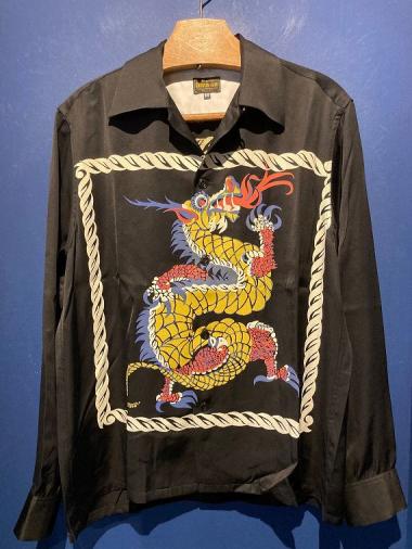 The Groovin High / Rayon L/S Shirt (Dragon・BLACK)