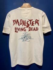 WEIRDO / LIVING DEAD - S/S HENRY T-SHIRTS (WHITE)