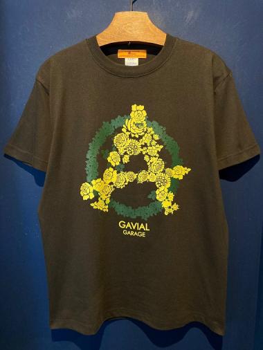 GAVIAL / s/s tee “anarchy wreath” (BLACK)