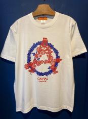 GAVIAL / s/s tee “anarchy wreath” (WHITE)