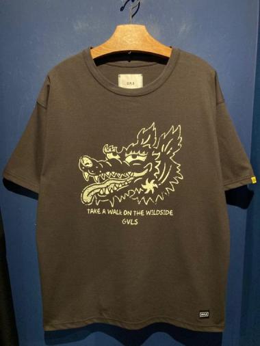 GAVIAL / s/s big tee_OOKAMI (Charcoal)