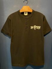 EDWARD LOW ”Skull Logo" S/S HENRY Tee (BLACK)