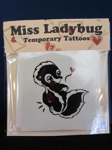 Miss Ladybug　LOVE LETTER SKUNK - TATOO STICKER