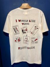 WEIRDO/PRETTY COMIC - S/S V-NECK T-SHIRTS (WHITE)