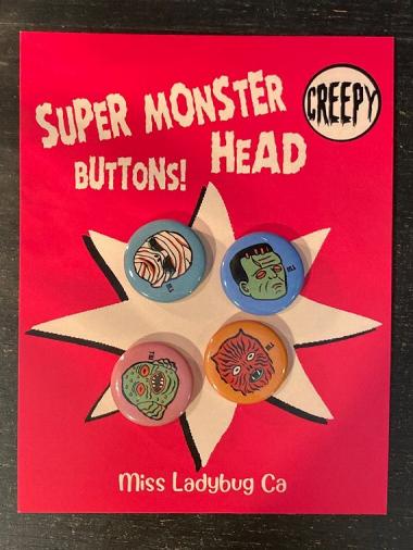 Miss Ladybug / SUPER MONSTER HEAD - BUTTONS