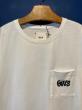 GAVIAL / s/s big tee “E.F.B”(with pocket)(WHITE)