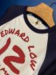 EDWARD LOW / ”TOYS MFG.” 3/4 Raglan Tee (WHT/NVY)