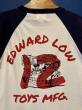 EDWARD LOW / ”TOYS MFG.” 3/4 Raglan Tee (WHT/NVY)