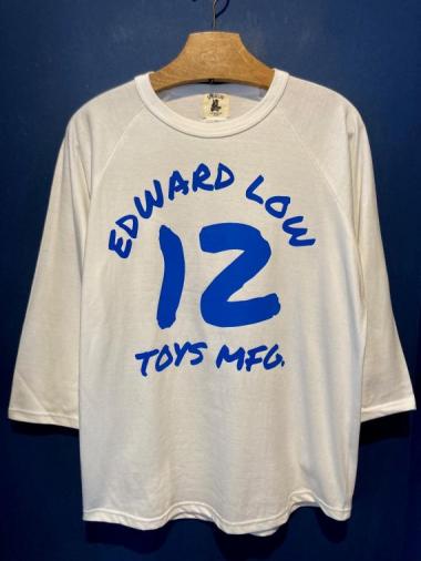 EDWARD LOW / ”TOYS MFG.” 3/4 Raglan Tee (WHITE)