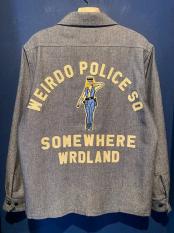 WEIRDO  POLICE SQ - L/S WORK SHIRTS (NAVY)