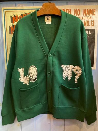 EDWARD LOW ”LOW?” SWEAT CARDIGAN (GREEN)