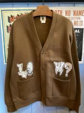 EDWARD LOW ”LOW?” SWEAT CARDIGAN (BROWN)
