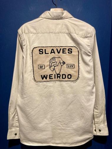 WEIRDO / SLAVES - L/S WORK SHIRTS (IVORY)