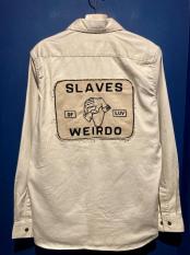 WEIRDO / SLAVES - L/S WORK SHIRTS (IVORY)