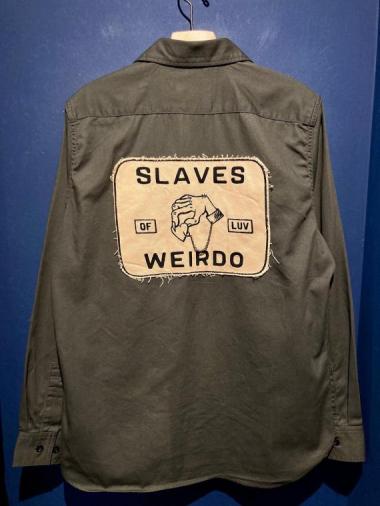 WEIRDO / SLAVES - L/S WORK SHIRTS (BLACK)