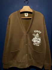 Vinny×EDWARD LOW ”FAN CLUB” SWEAT CARDIGAN (BROWN)