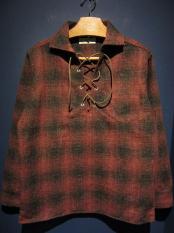 5WHISTLE /  LACE-UP WOOL SHIRT (RED)