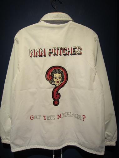 NORTH NO NAME/”GET THE MESSAGE?” CORCH JACKET(WHT)