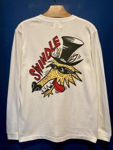 EDWARD LOW×Fz ”Bat&Wolf” L/S T (WHT)