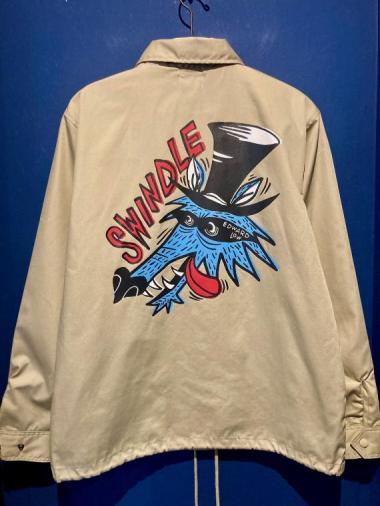 EDWARD LOW×Fz ”Bat&Wolf” COACH JACKET (BEIGE)