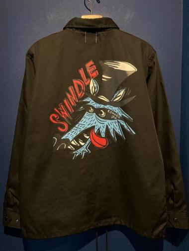 EDWARD LOW×Fz ”Bat&Wolf” COACH JACKET (BLACK)