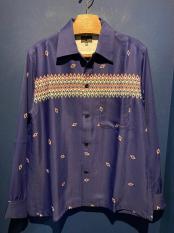 The Groovin High / Rayon L/S Shirt (Dia・NAVY)