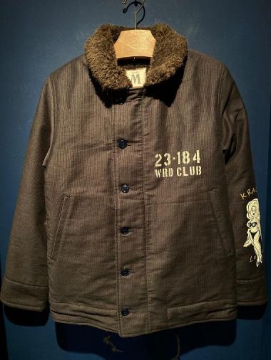 WEIRDO / WRD CLUB - DECK JACKET (HAND PAINT/NAVY)