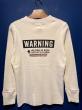 WEIRDO / WARNING - L/S HENRY T-SHIRTS (WHITE)