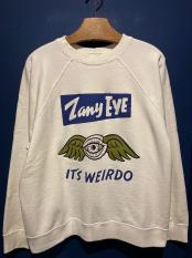 WEIRDO / ZANY EYE - CREW NECK SWEAT (WHITE)