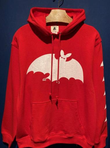 EDWARD LOW ”Bats” SWEAT PARKA (RED)